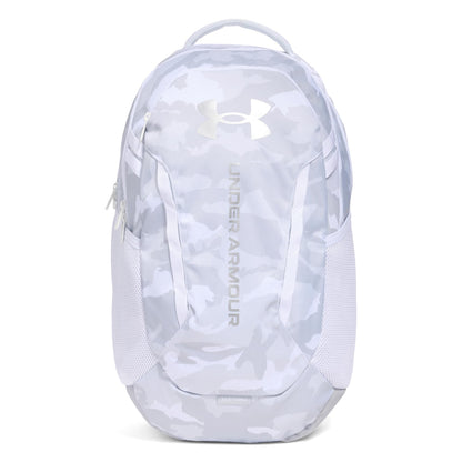 Under Armour Hustle 6.0 Backpack, Black/White