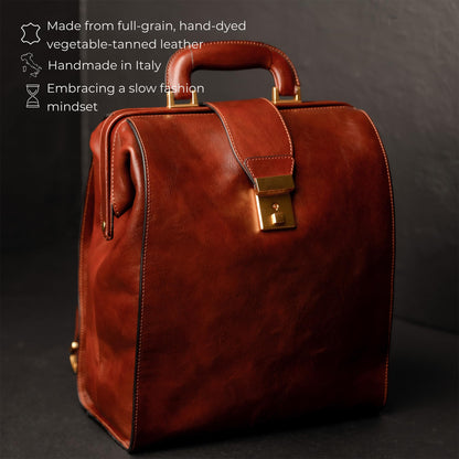 Time Resistance Leather Backpack for Men and Women
