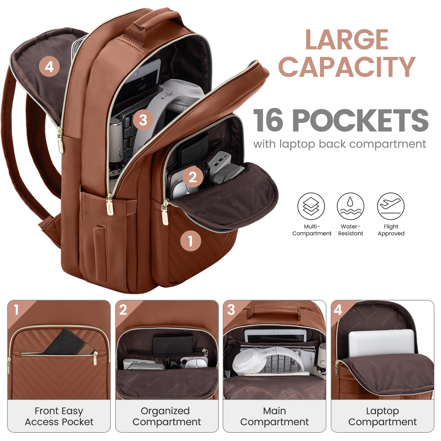 LOVEVOOK 17.3" Laptop Backpack for Women