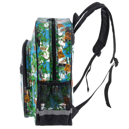 20-Pack 16" Clear Dinosaur Kids Backpacks