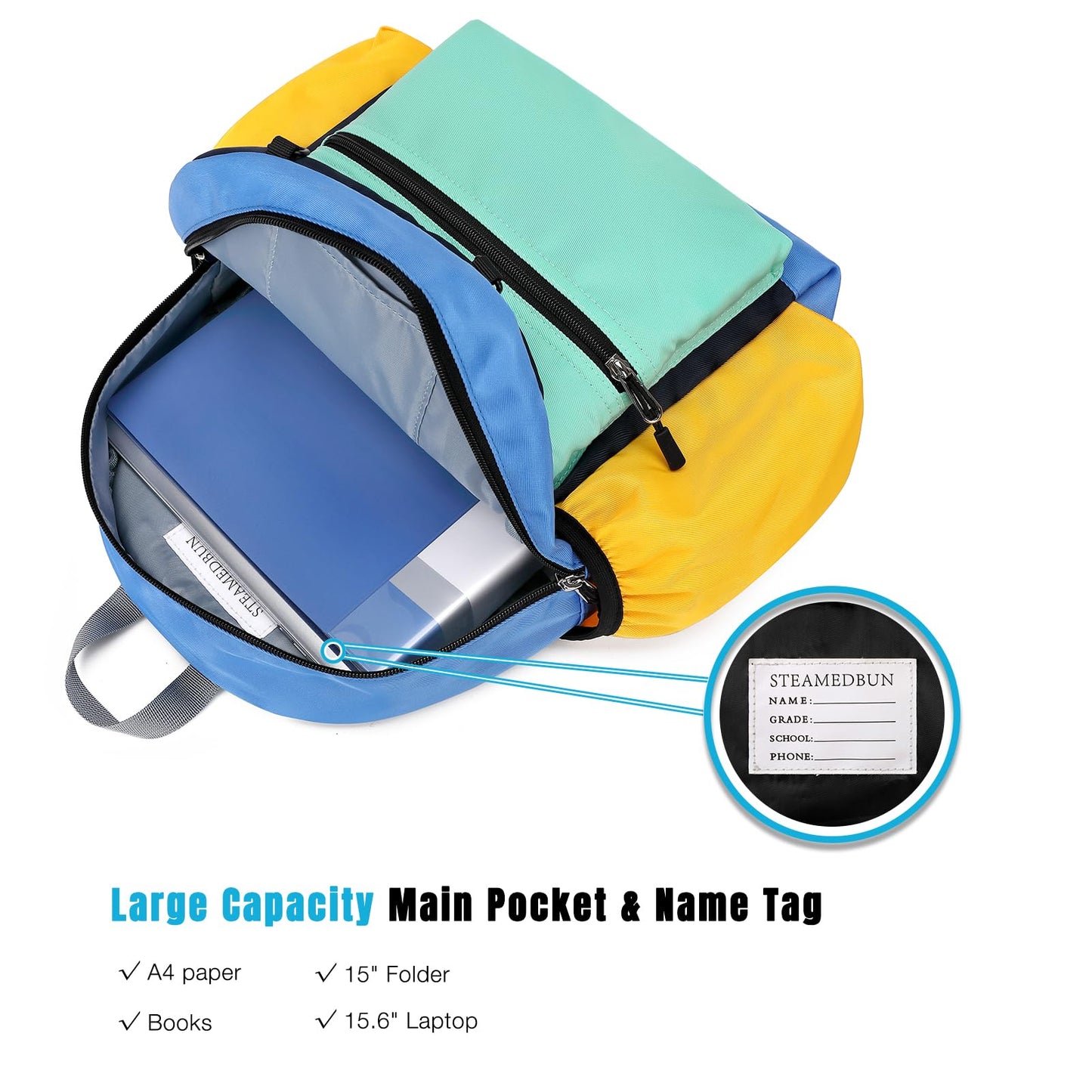 STEAMEDBUN Kids Backpack for Boys, Ages 4-8