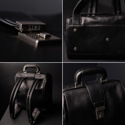 Time Resistance Leather Backpack for Men and Women