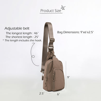 ODODOS Daily Sling Crossbody Bag, Lightweight