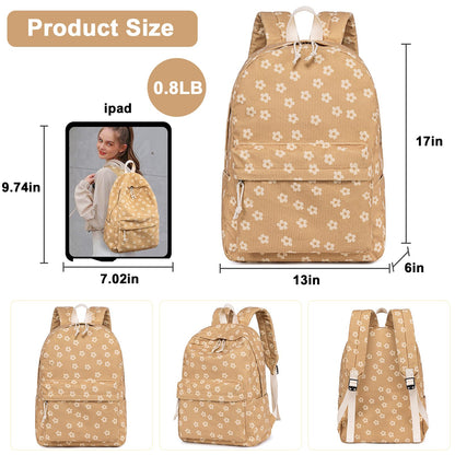 School Backpack for Teen Girls & Women, Corduroy