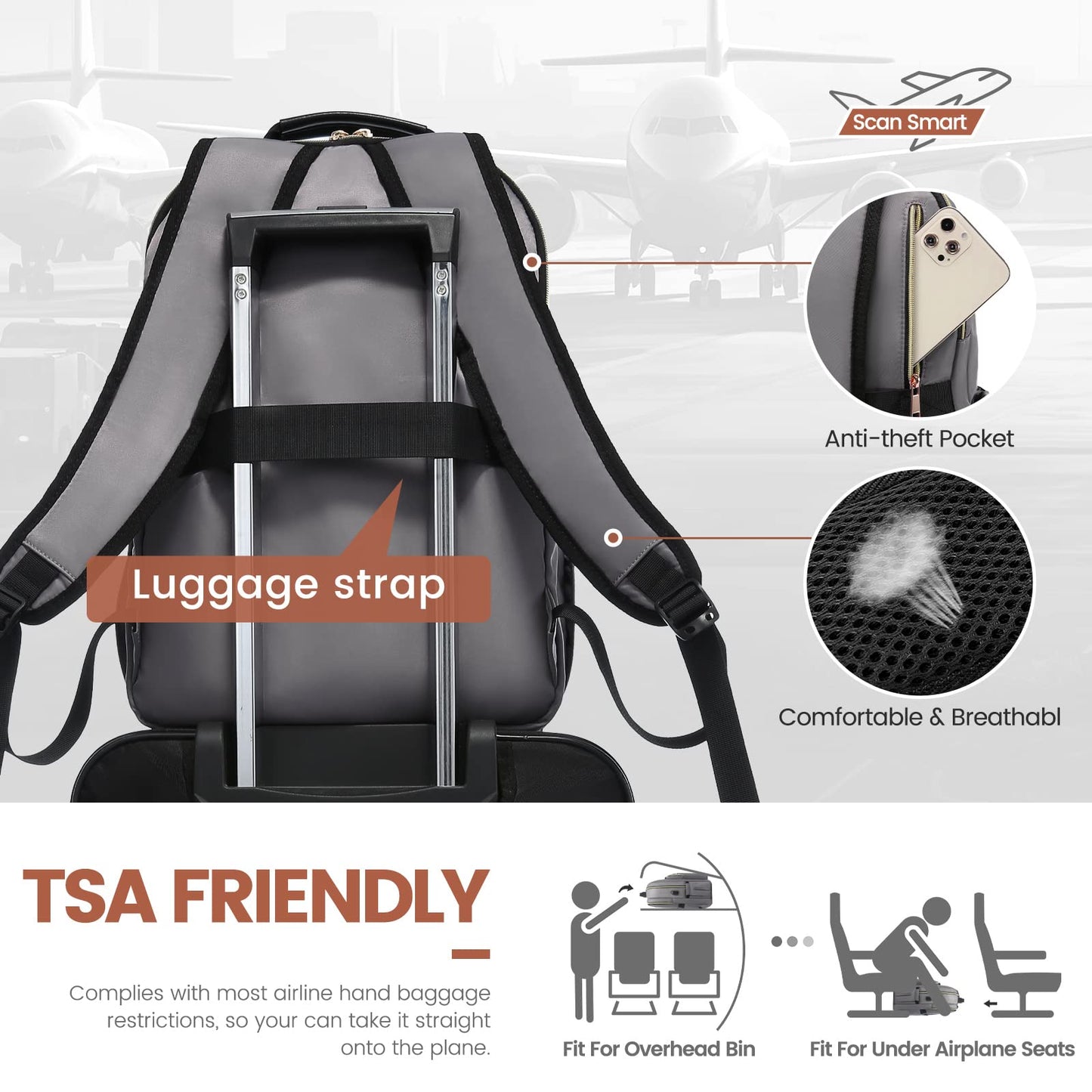 LOVEVOOK 17.3" Laptop Backpack for Women