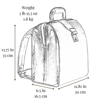 Time Resistance Leather Backpack for Men and Women