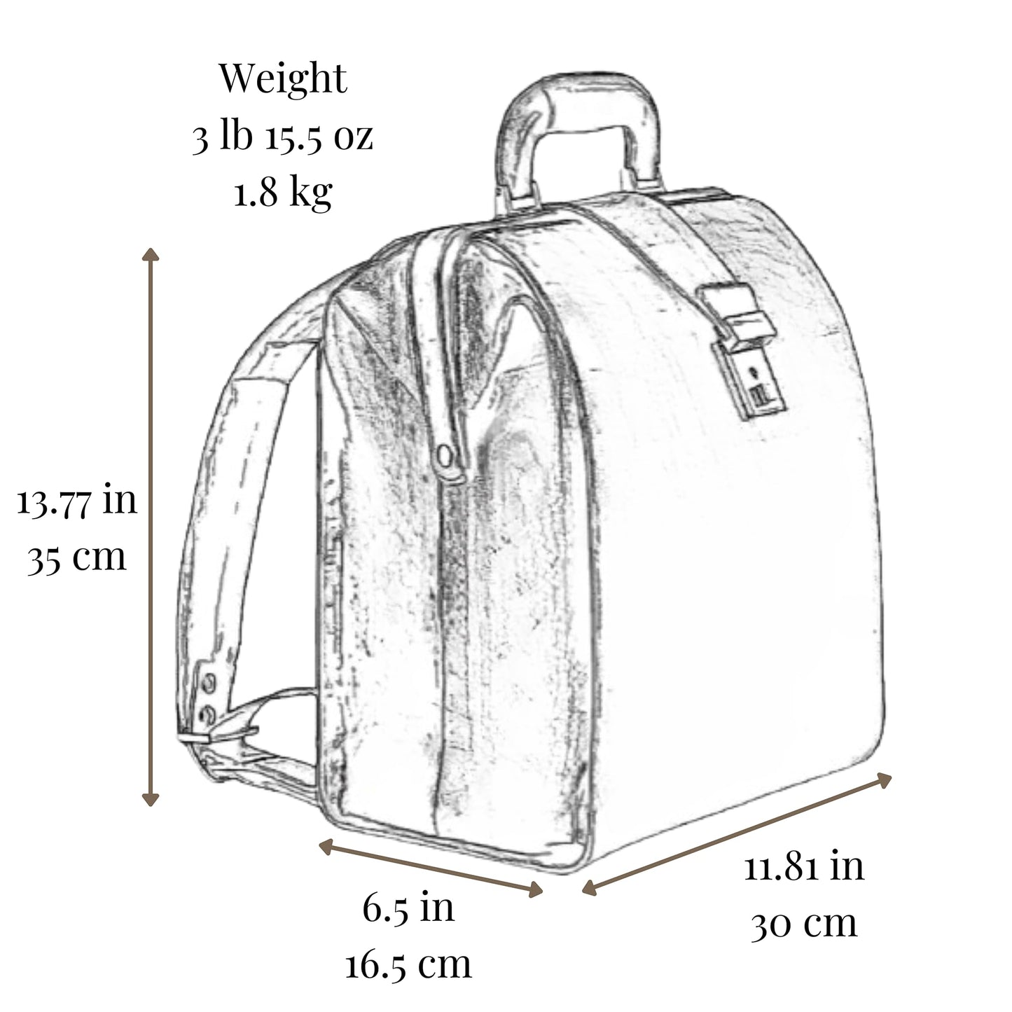 Time Resistance Leather Backpack for Men and Women