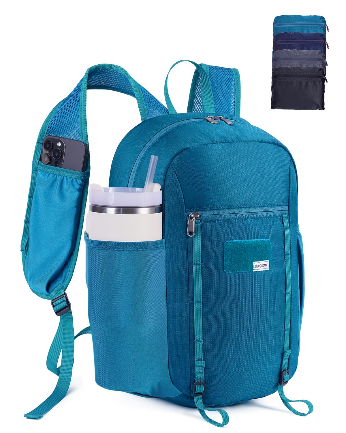 Blue Quartz 15L Ultralight Hiking Backpack, Foldable