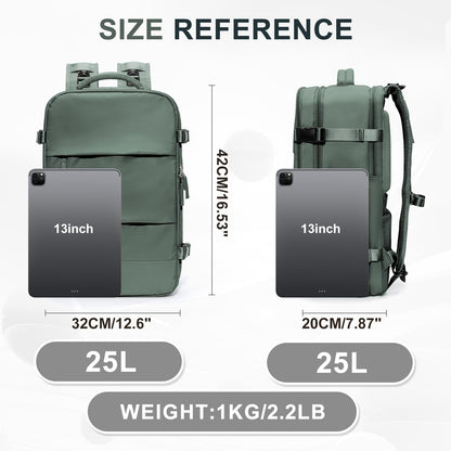 Coowoz Waterproof Travel Backpack, Peacock Blue