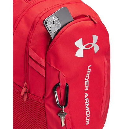 Under Armour Hustle 6.0 Backpack, Black/White