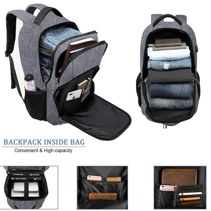 Travel Laptop Backpack, Black Backpack for Men and Women