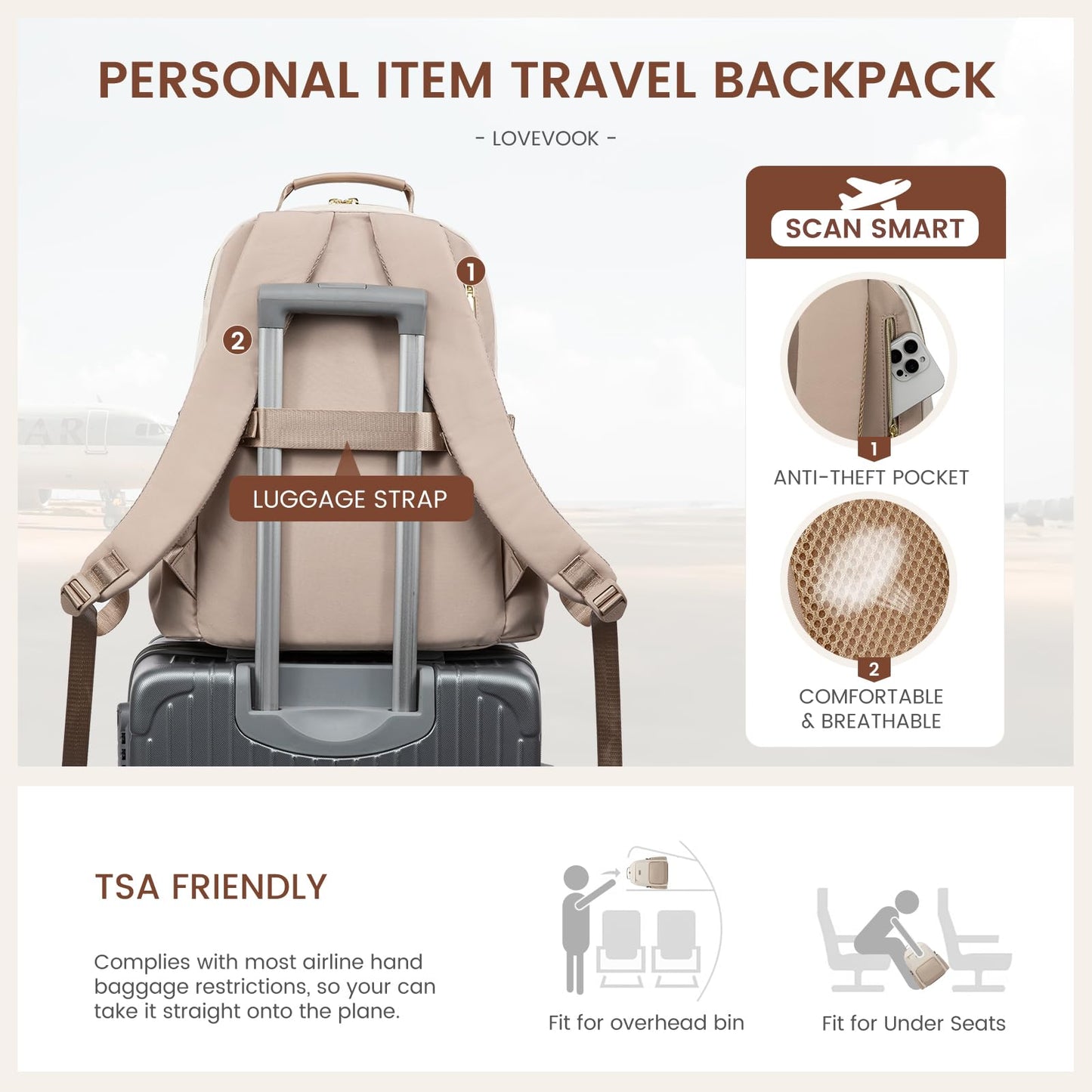 LOVEVOOK Laptop Backpack for Women
