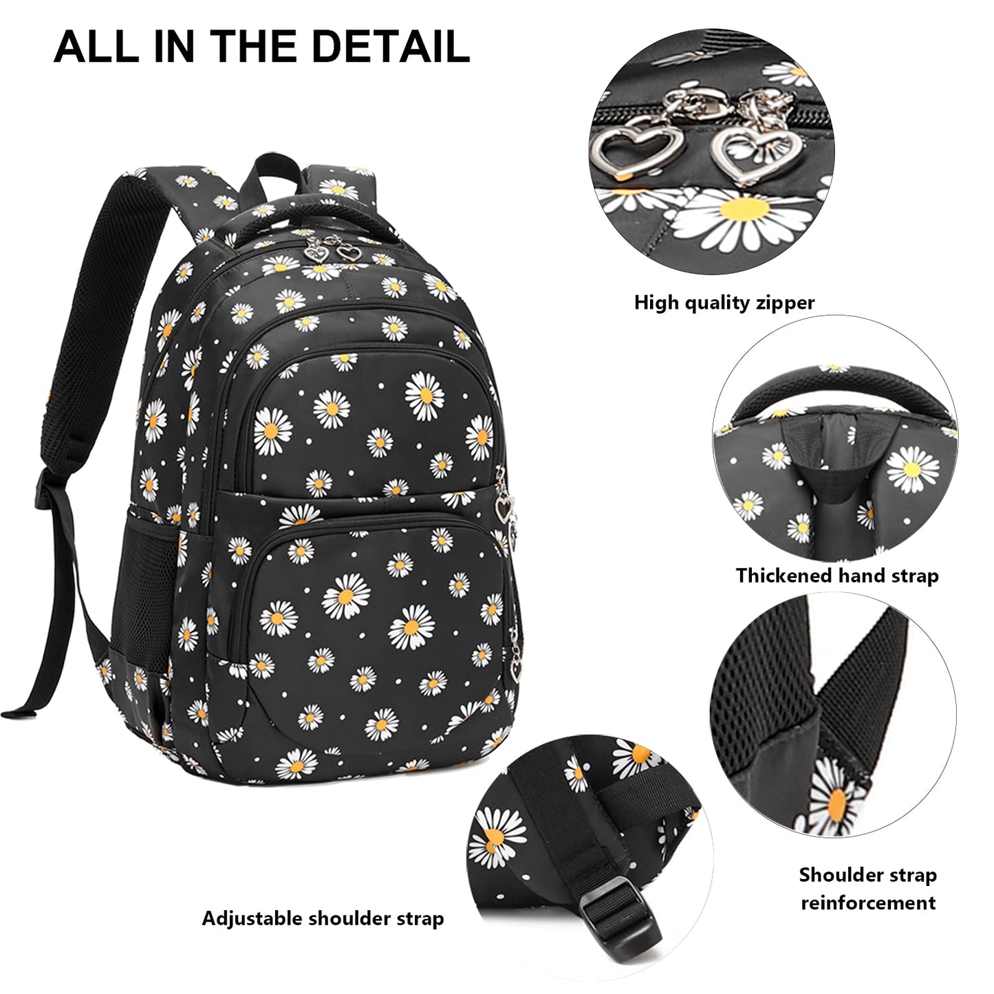 Goldwheat Daisy Backpack Set, 3pcs