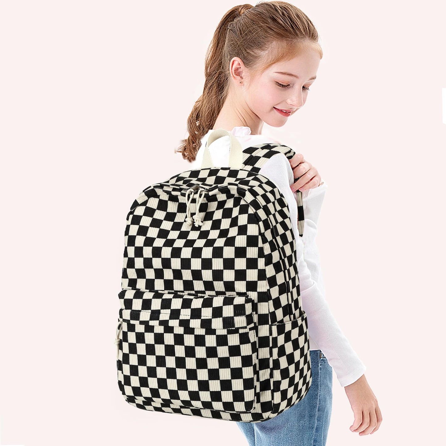 School Backpack for Teen Girls & Women, Corduroy