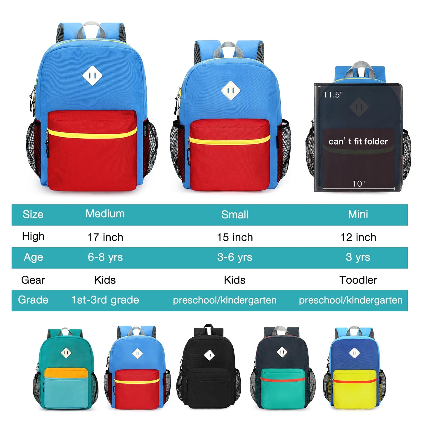STEAMEDBUN Kindergarten Backpack for Boys, Age 3-6