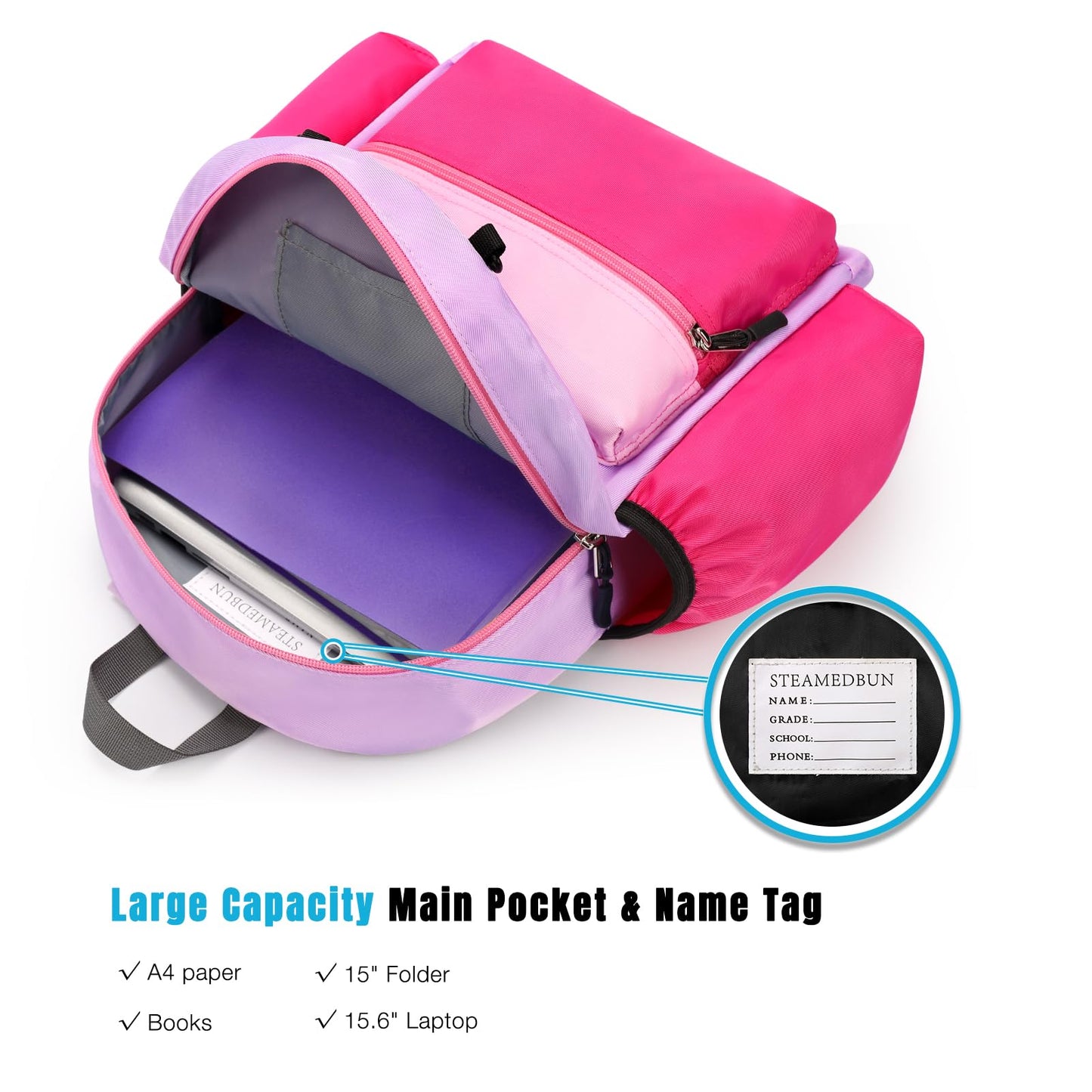 STEAMEDBUN Kids Backpack for Boys, Ages 4-8