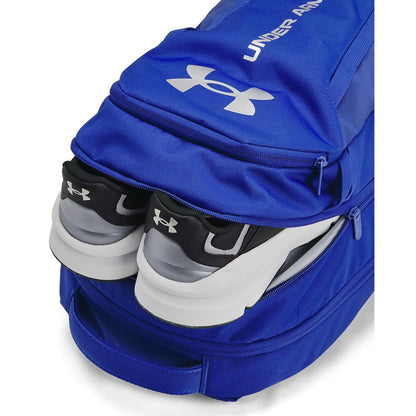 Under Armour Hustle 6.0 Backpack, Black/White