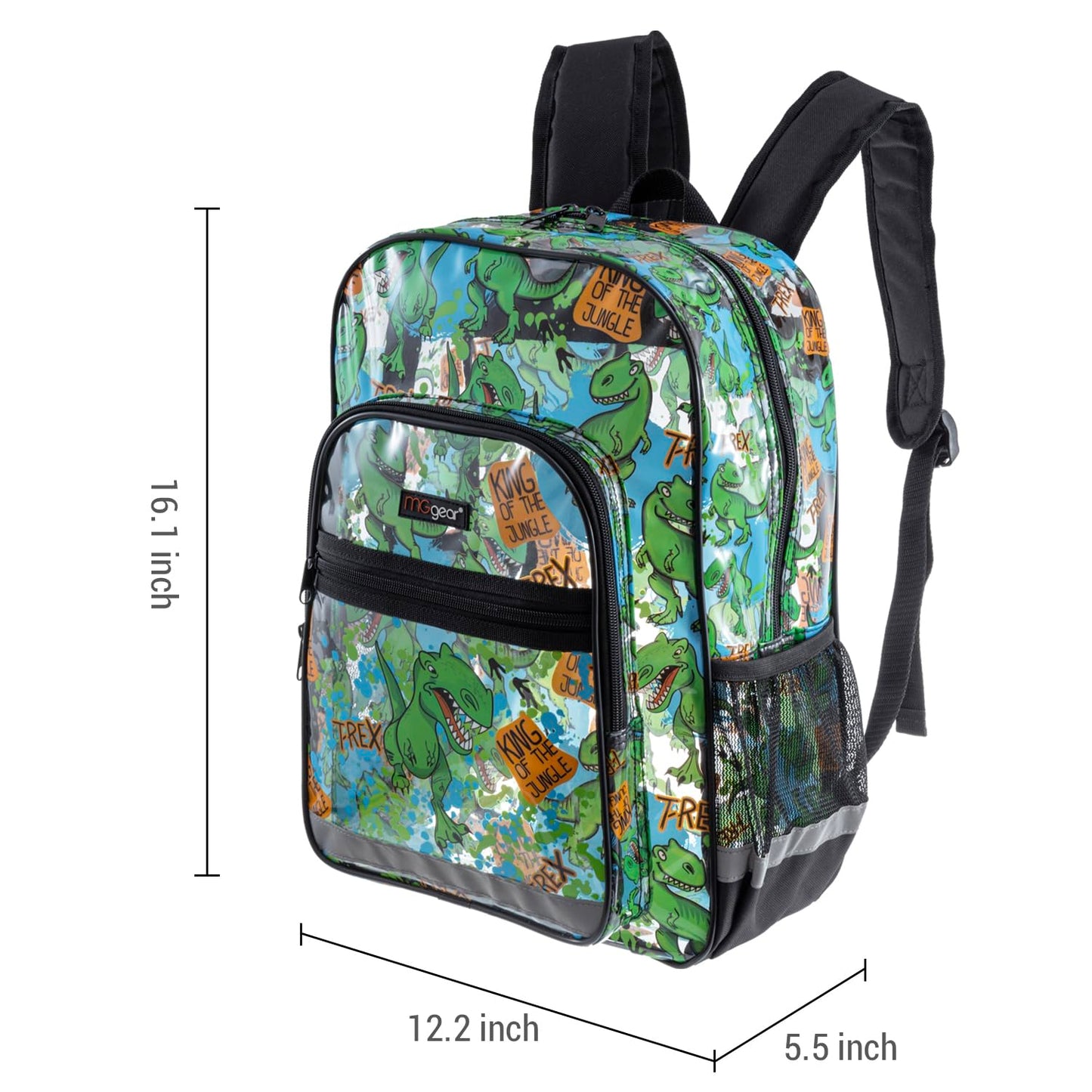 20-Pack 16" Clear Dinosaur Kids Backpacks