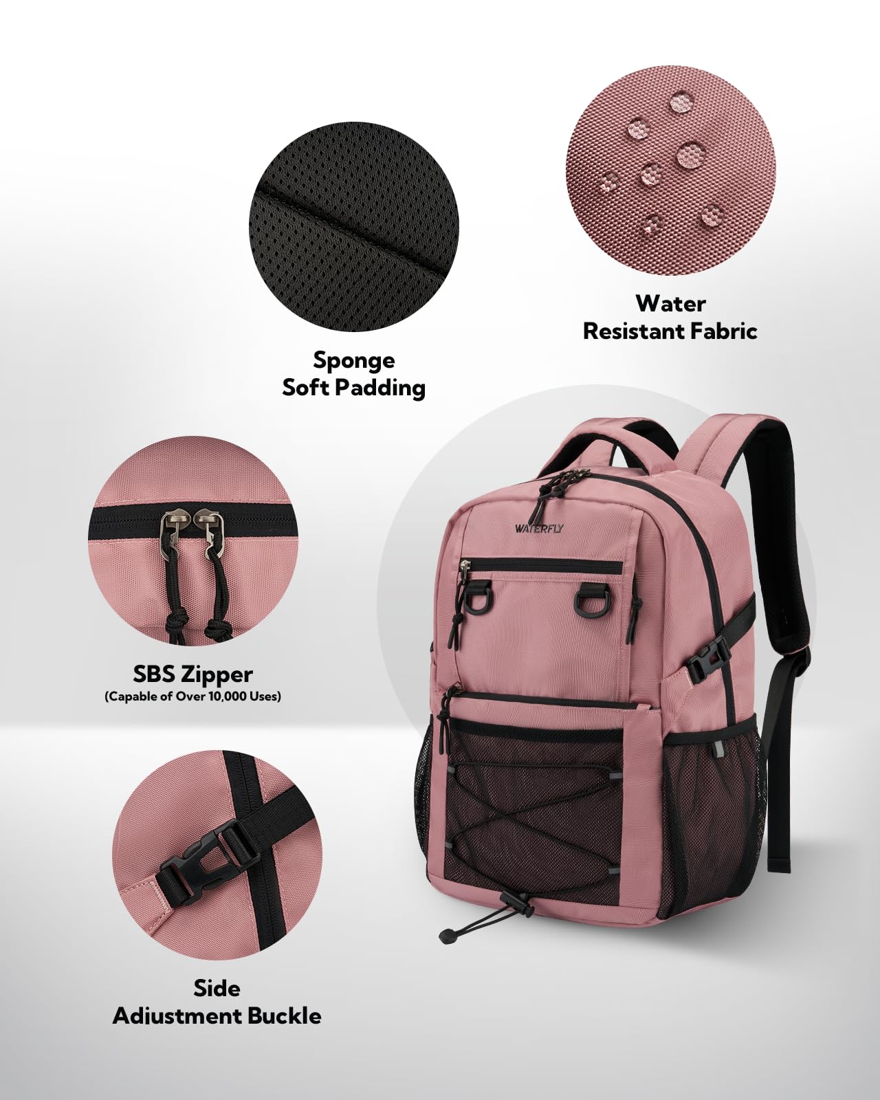 WATERFLY 22L Lightweight Travel & Hiking Backpack