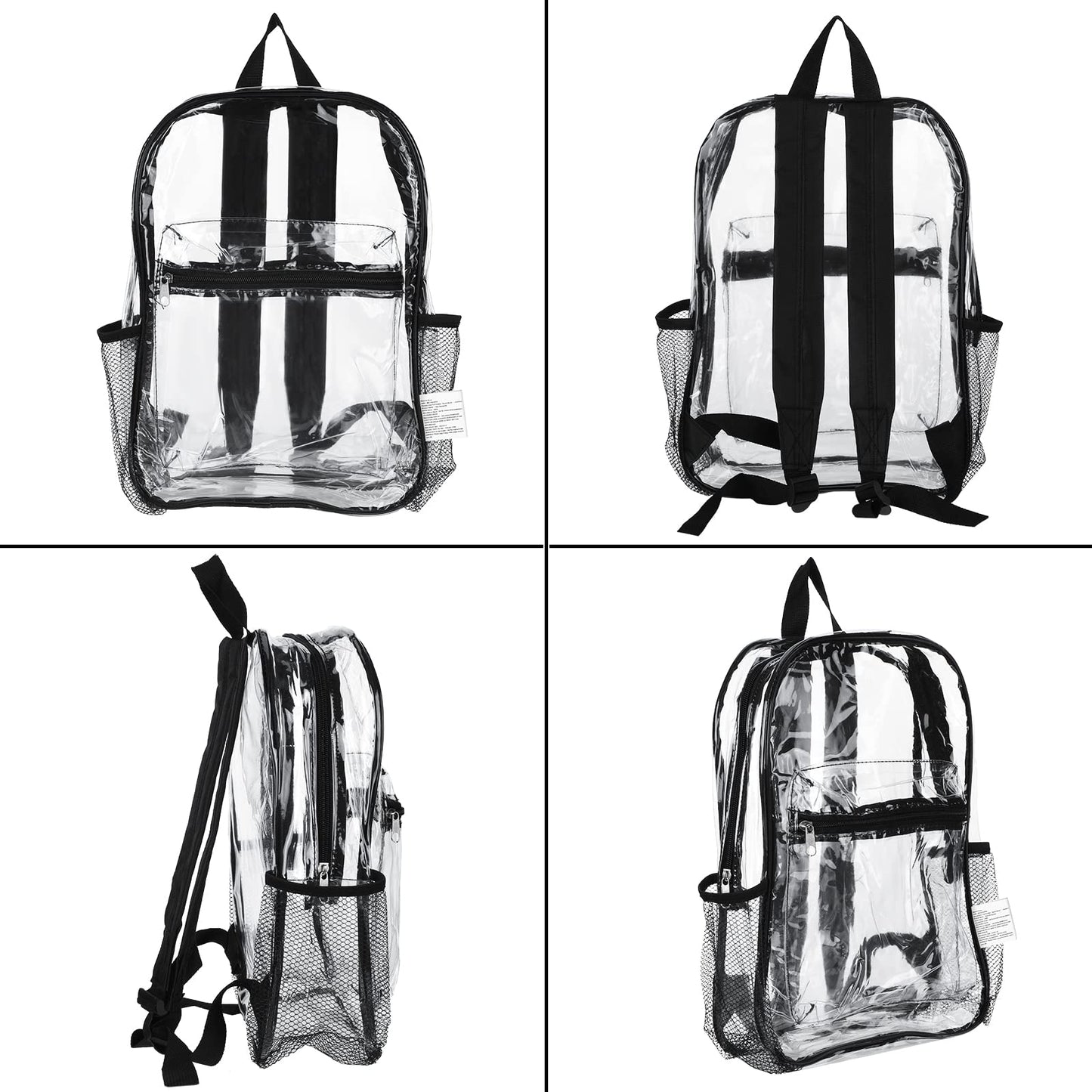 Silkfly Clear Backpacks 72-Pack, PVC Transparent