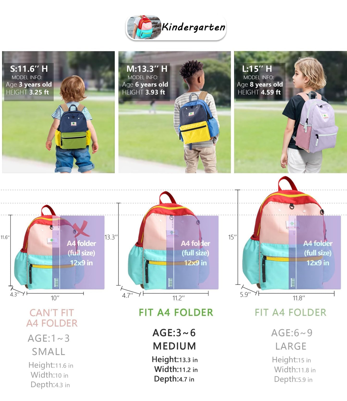 Kids' Toddler Backpack for School, Ages 3-5