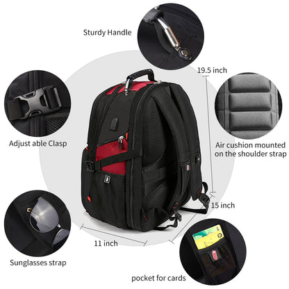 SHRRADOO 50L Laptop Backpack with USB