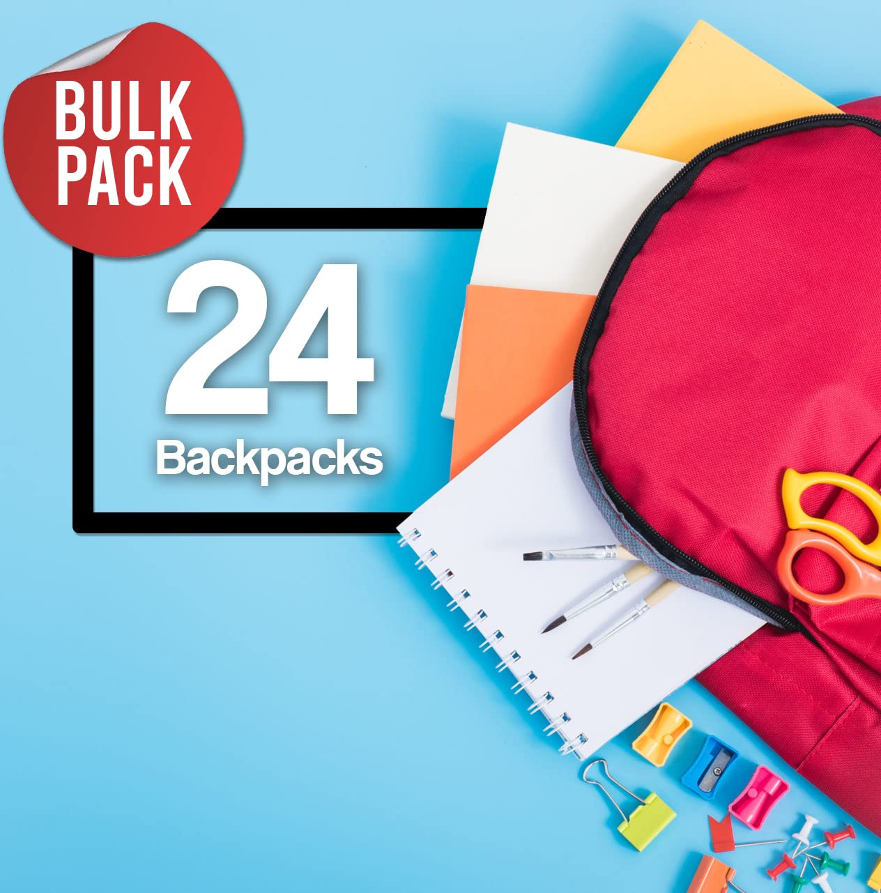 Winterlace 24-Pack Lightweight Backpacks, 17-Inch
