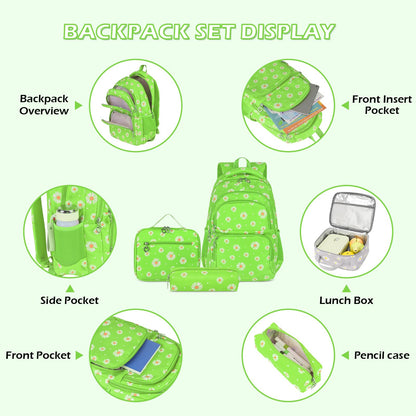 Goldwheat Daisy Backpack Set, 3pcs
