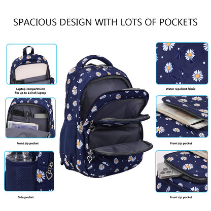 Goldwheat Daisy Backpack Set, 3pcs