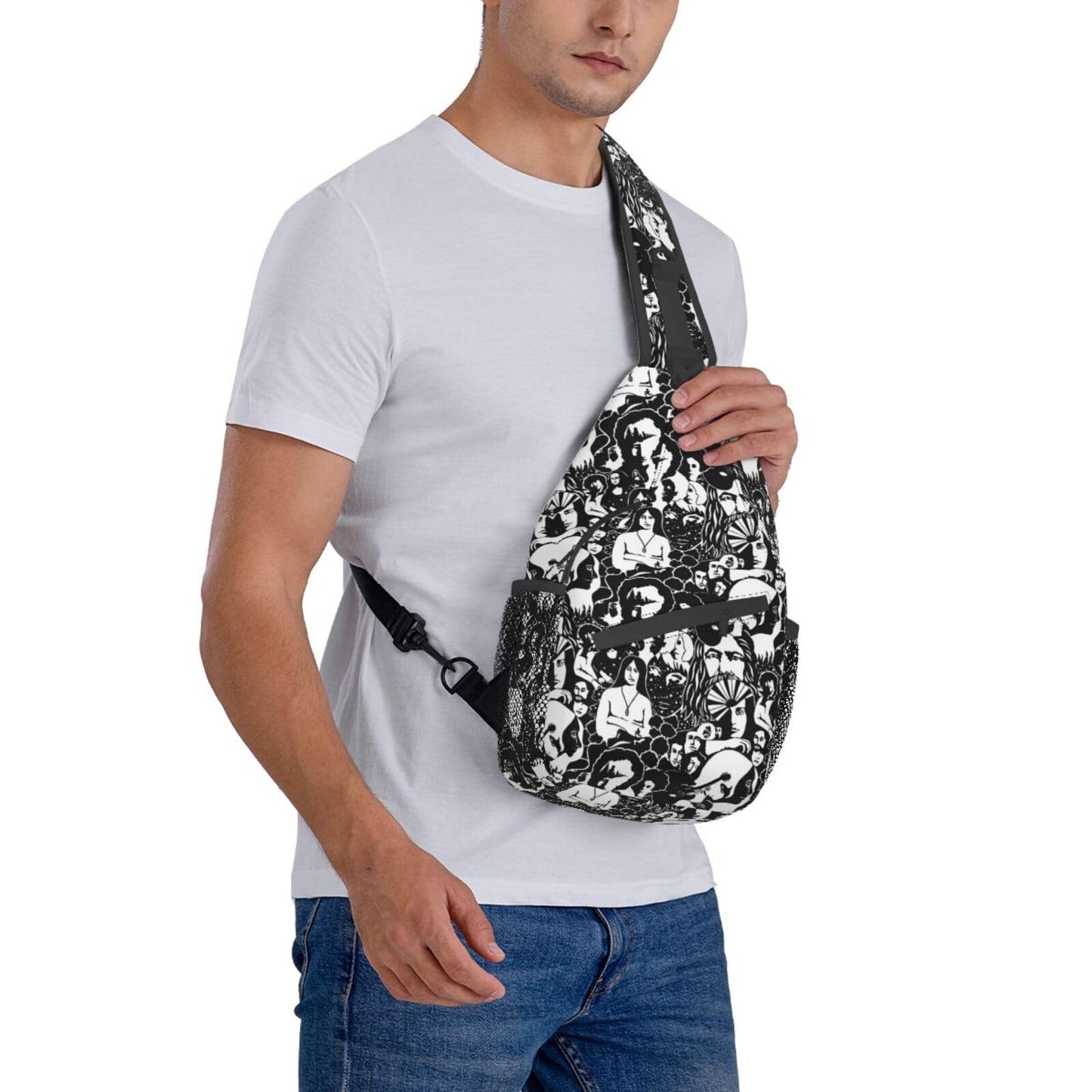 Camo Forest Hunting Sling Backpack, Unisex