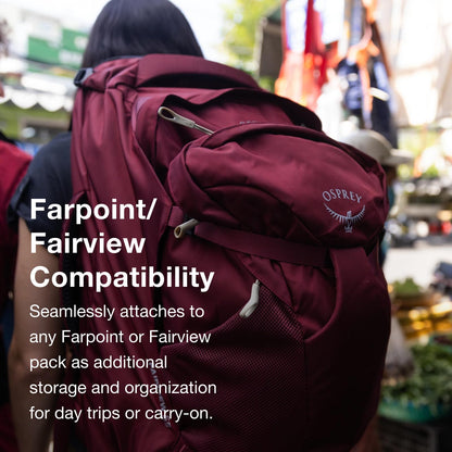 Osprey Farpoint Fairview Unisex Travel Daypack, Black