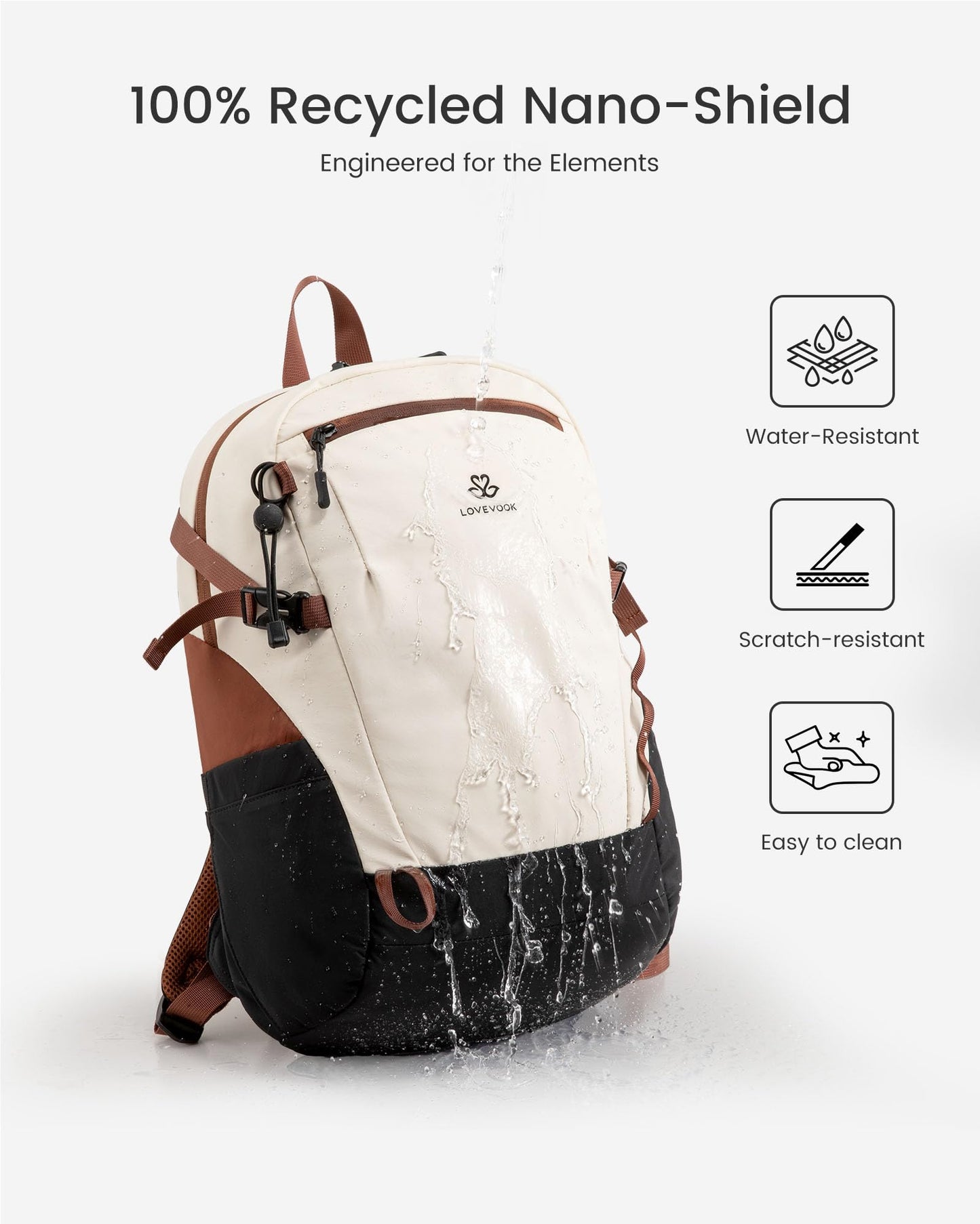 LOVEVOOK Small Water-Resistant Travel Backpack for Women