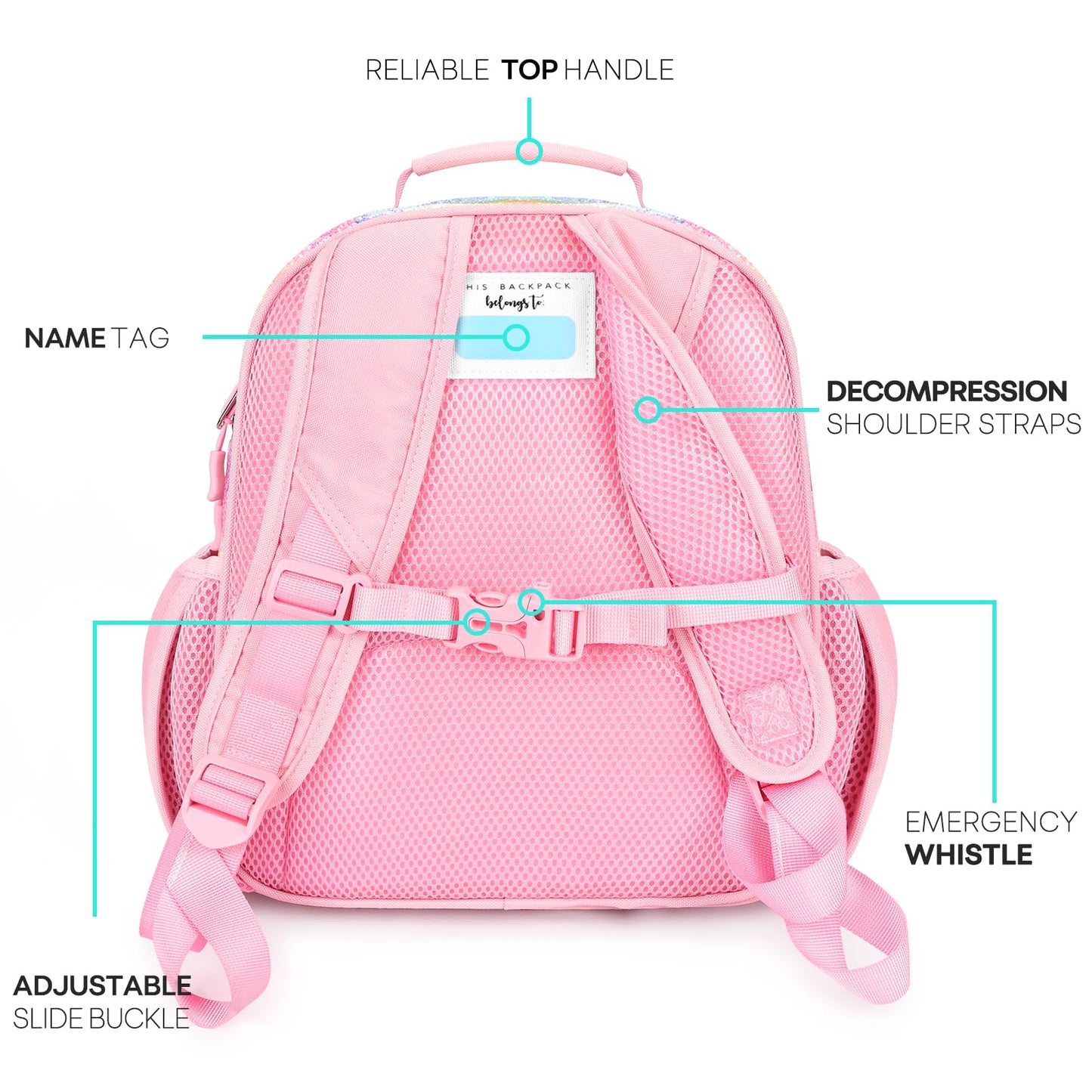 mibasies Girls Backpack 5-8: Lightweight Kids