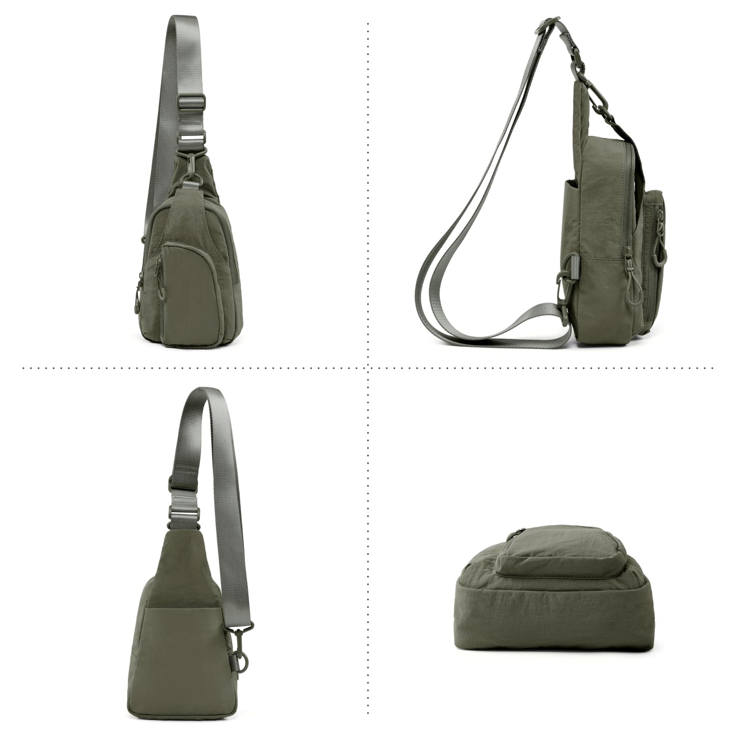 ODODOS Daily Sling Crossbody Bag, Lightweight