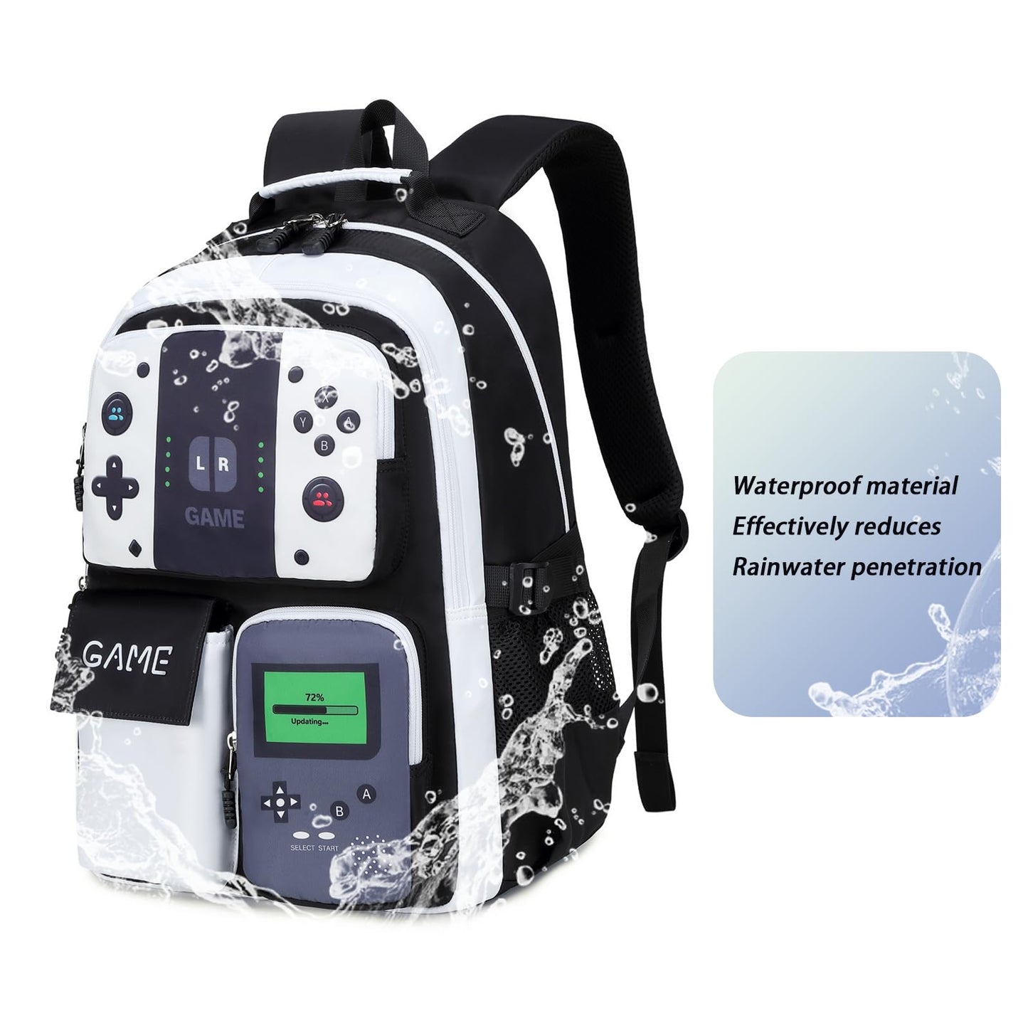 Luminous Boys Backpack – Large Capacity, Blue