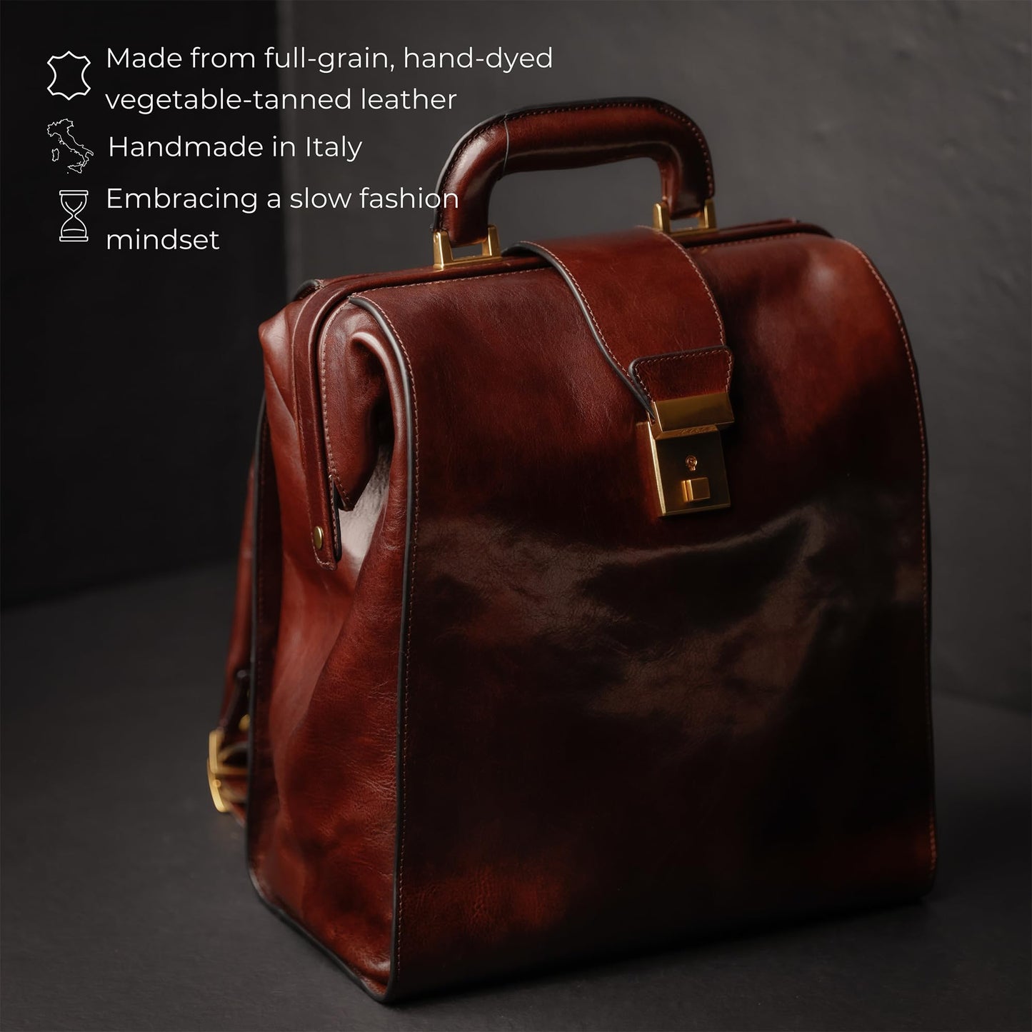 Time Resistance Leather Backpack for Men and Women