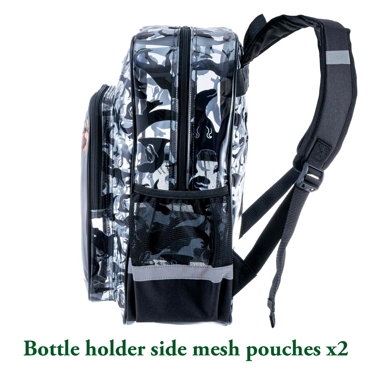 20-Pack 16" Clear Dinosaur Kids Backpacks