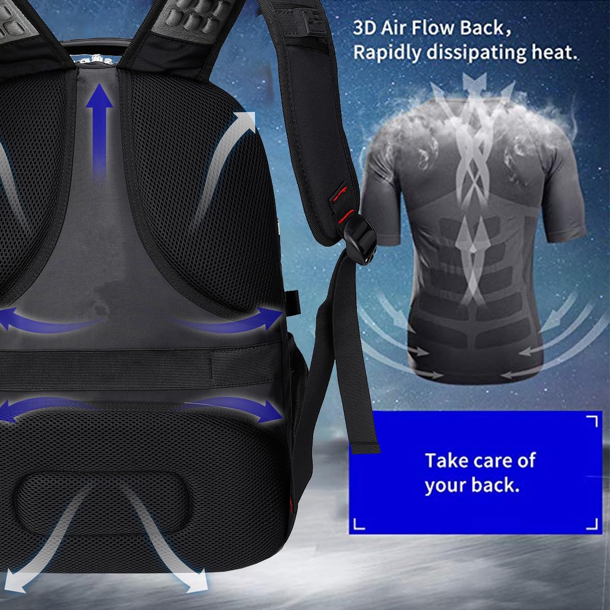 SHRRADOO 50L Laptop Backpack with USB