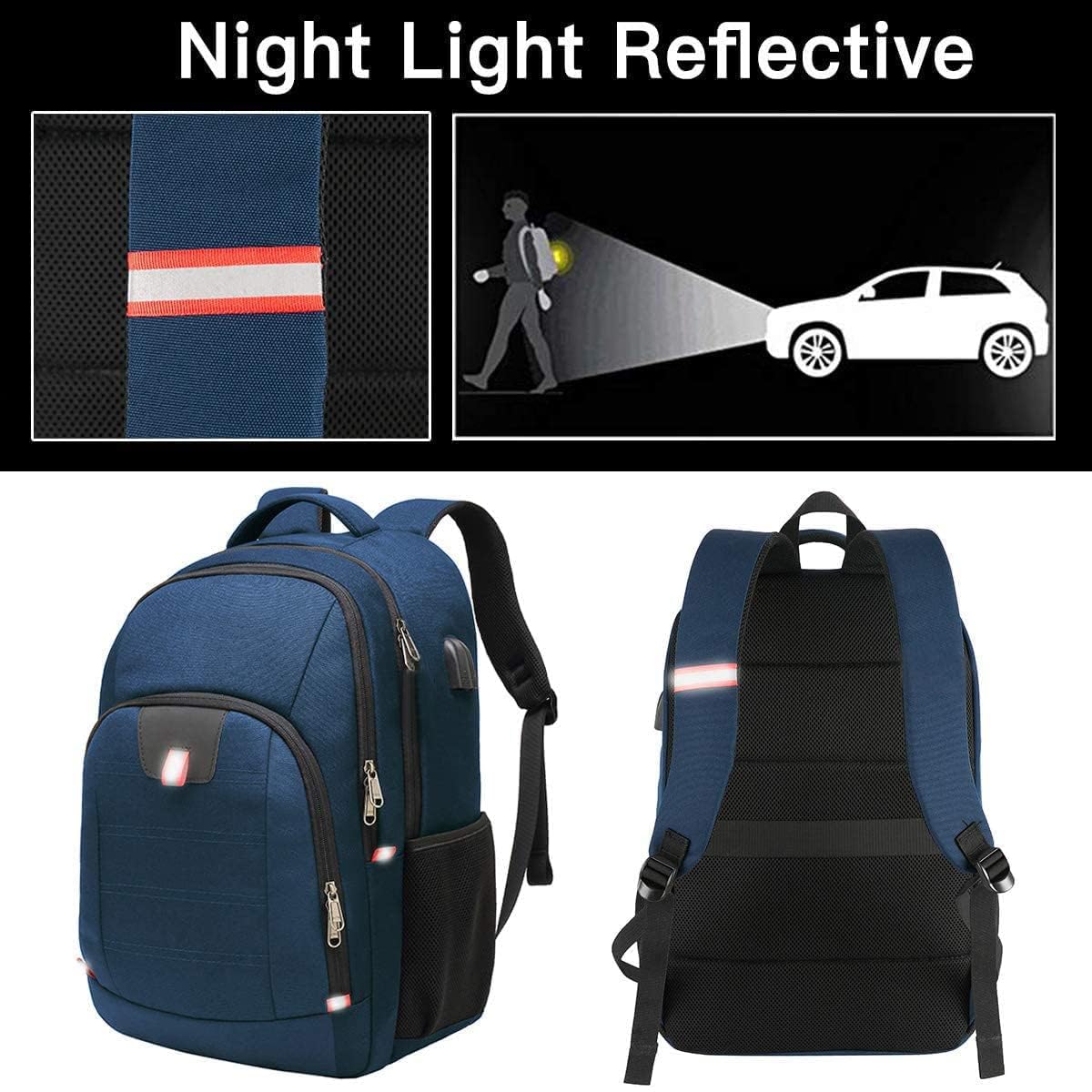 Travel Laptop Backpack, Black Backpack for Men and Women