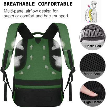 Anti-Theft Laptop Backpack with USB – 15.6" Black