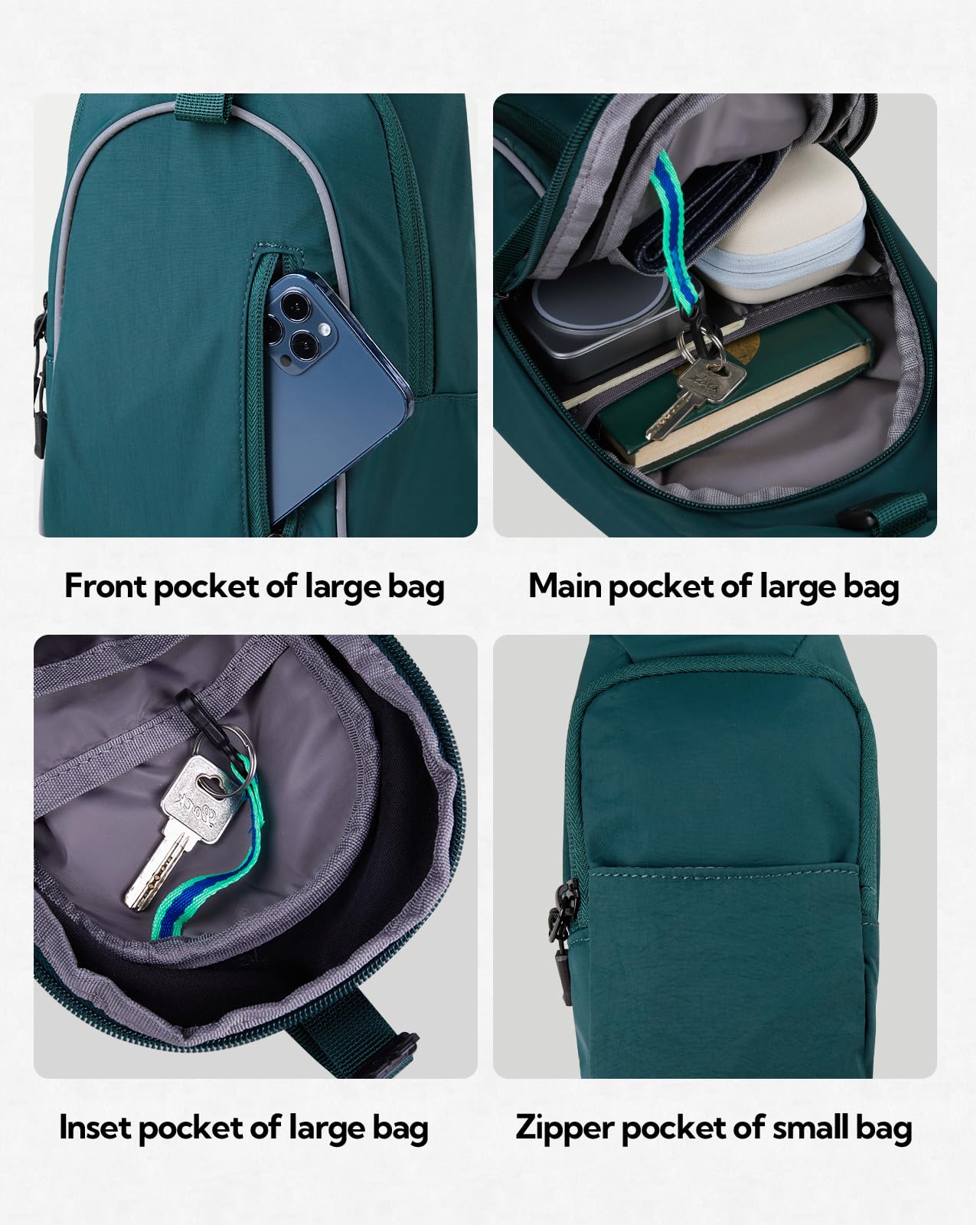 WATERFLY Crossbody Sling Backpack for Travel