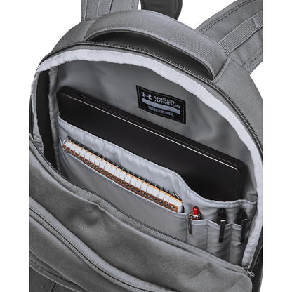 Under Armour Hustle 6.0 Backpack, Black/White