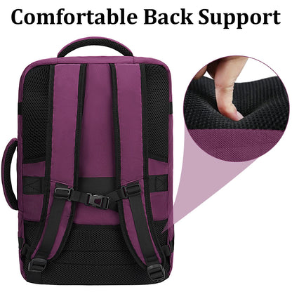 MATEIN 40L Carry-On Travel Backpack, Black