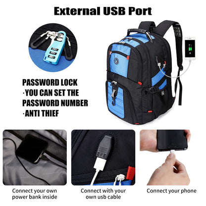SHRRADOO 50L Laptop Backpack with USB