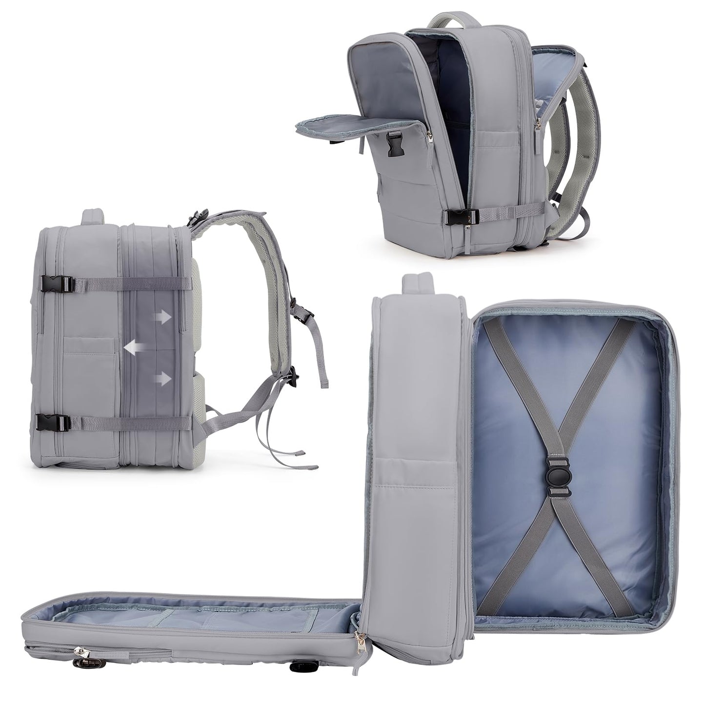 Coowoz Waterproof Travel Backpack, Peacock Blue