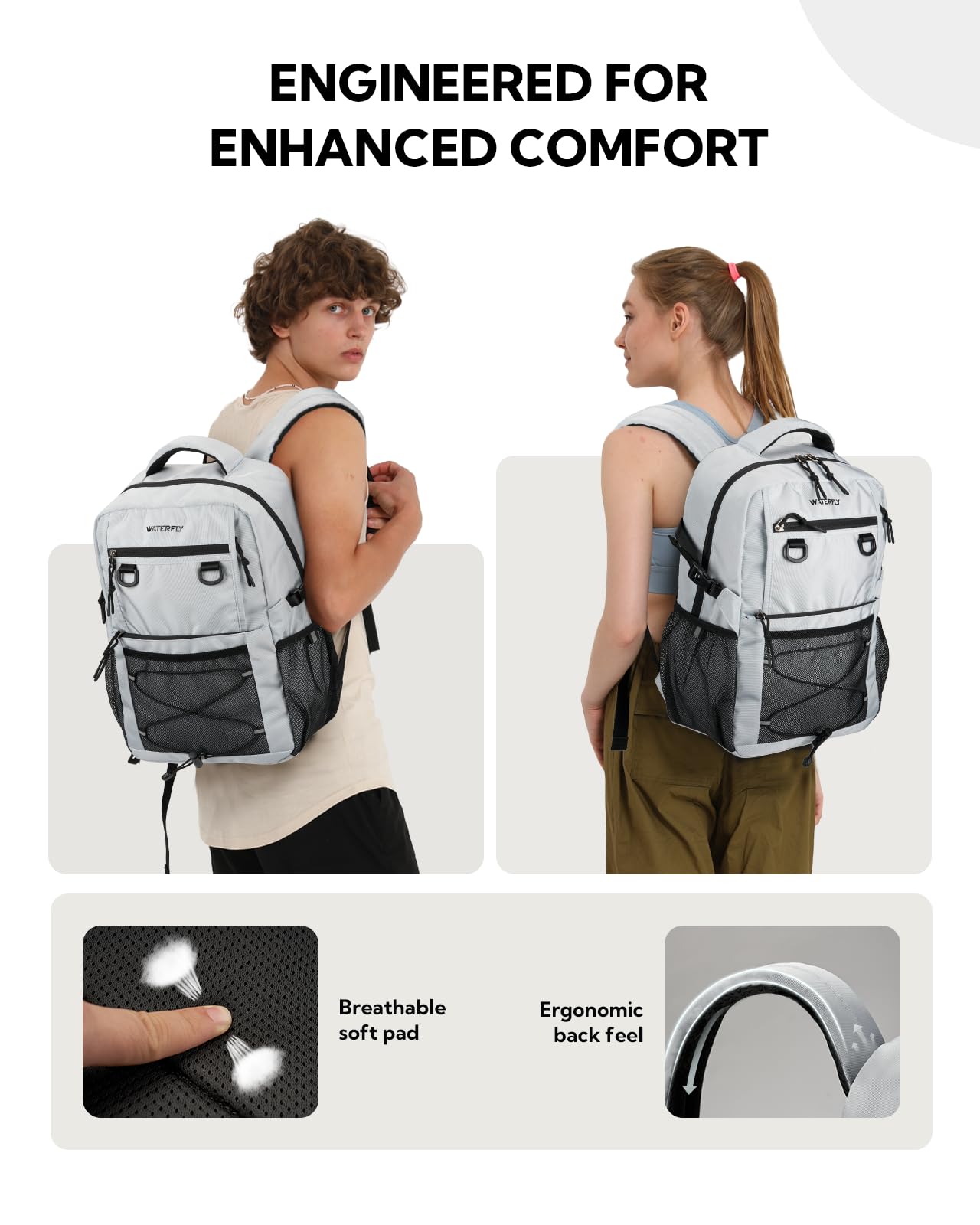 WATERFLY 22L Lightweight Travel & Hiking Backpack