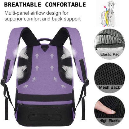 Anti-Theft Laptop Backpack with USB – 15.6" Black