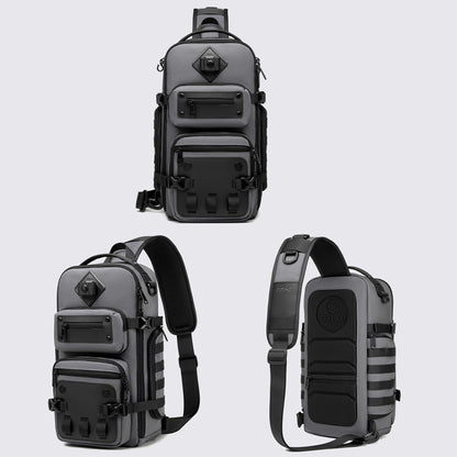 OZUKO Tactical Sling Backpack, Dark Gray