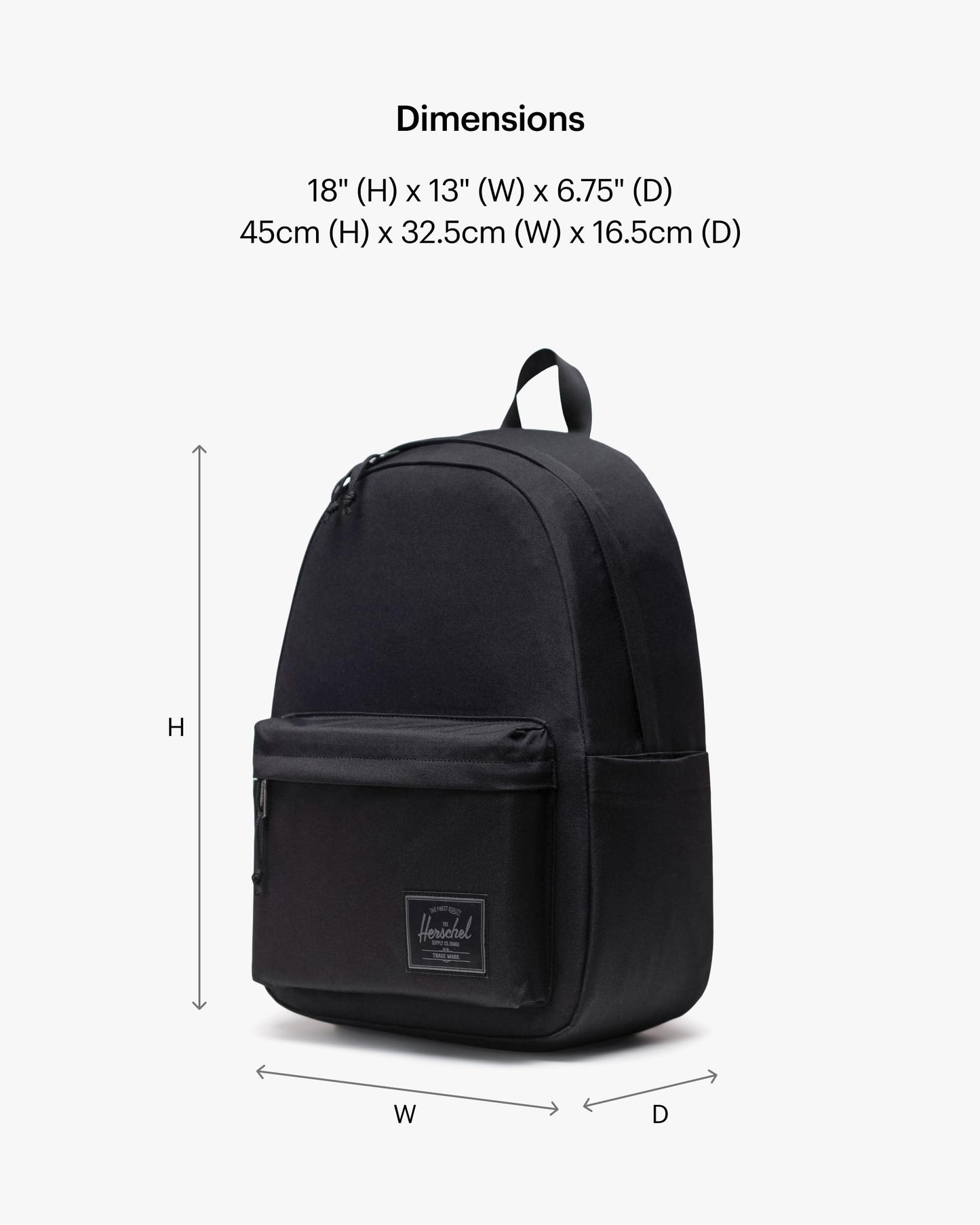 Herschel Supply Co. Classic Backpack, Black (New), Standard-26L