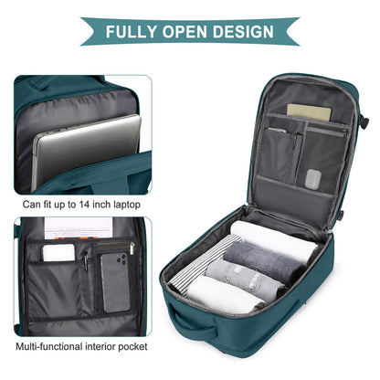 Coowoz Waterproof Travel Backpack, Peacock Blue